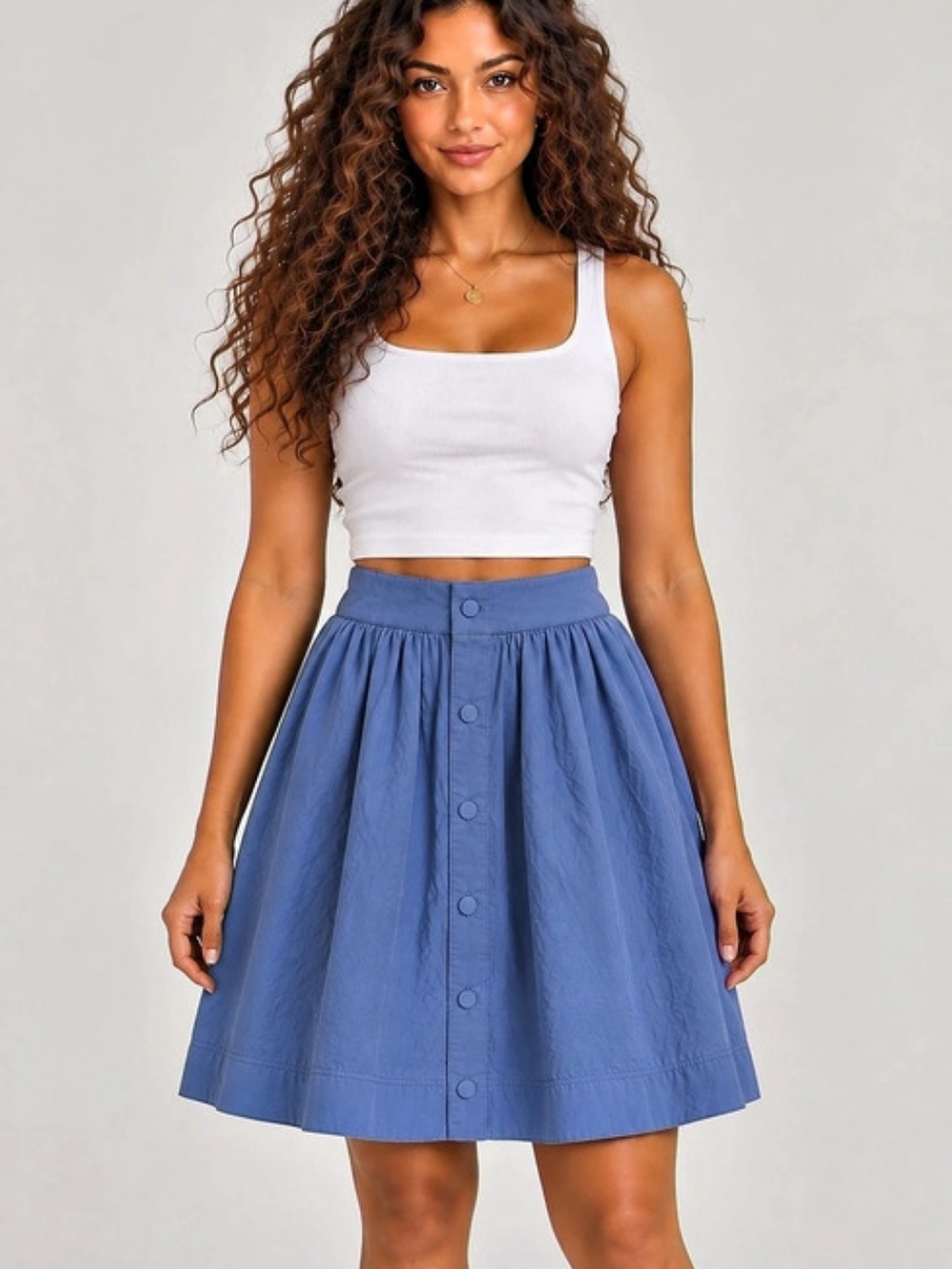 Zara Blue A-Line Skirt Size XS